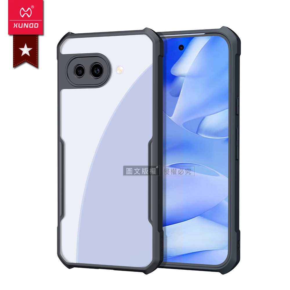 【XUNDD 訊迪】軍事防摔 Google Pixel 9a 鏡頭全包覆 清透保護殼 手機殼(夜幕黑)