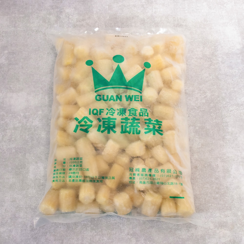 【巧食家】冷凍玉米筍-切段X5包 (1KG經濟量販包)