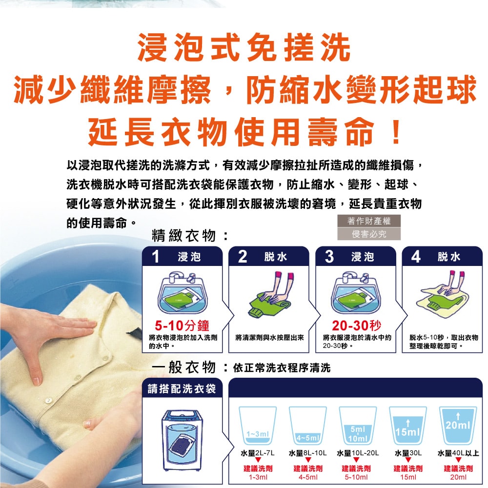 【UYEKI 植木】精緻衣物乾洗液浸泡式橘油酵素中性洗衣精補充包450ml/袋-橘香(毛料冷洗精,貼身衣物手洗精,防縮柔軟精,局部去漬,重點去汙消臭)