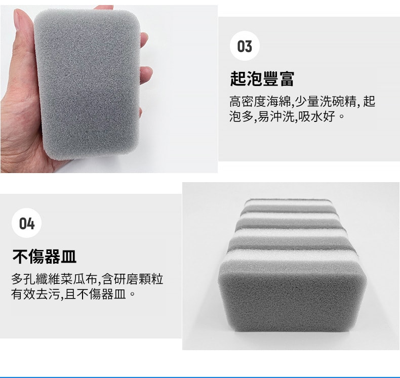 【Shabby Boy】30入組加厚三層洗碗海綿