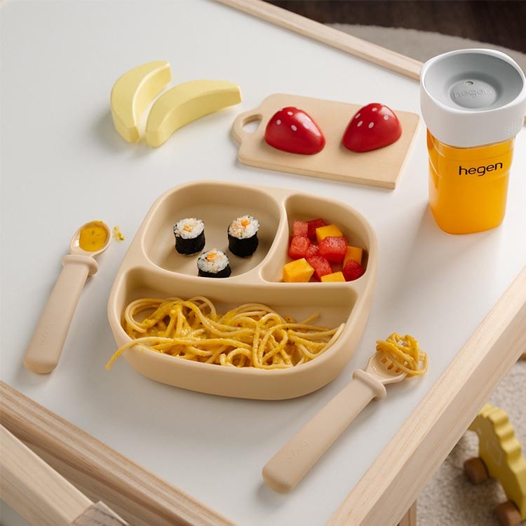 【hegen】成長餐桌兒童學習餐具|學習餐盤