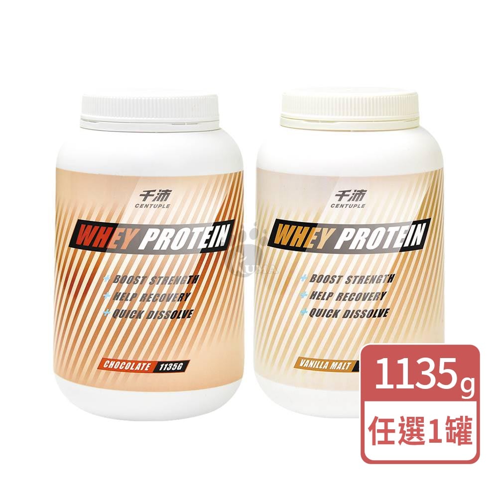 【CENTUPLE 千沛】乳清蛋白營養飲品 1135g/1瓶 (巧克力/香草麥芽) BCAA支鏈胺基酸
