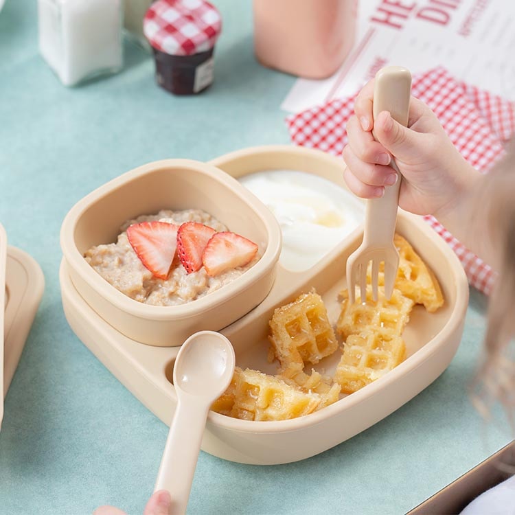 【hegen】成長餐桌兒童學習餐具|學習餐盤