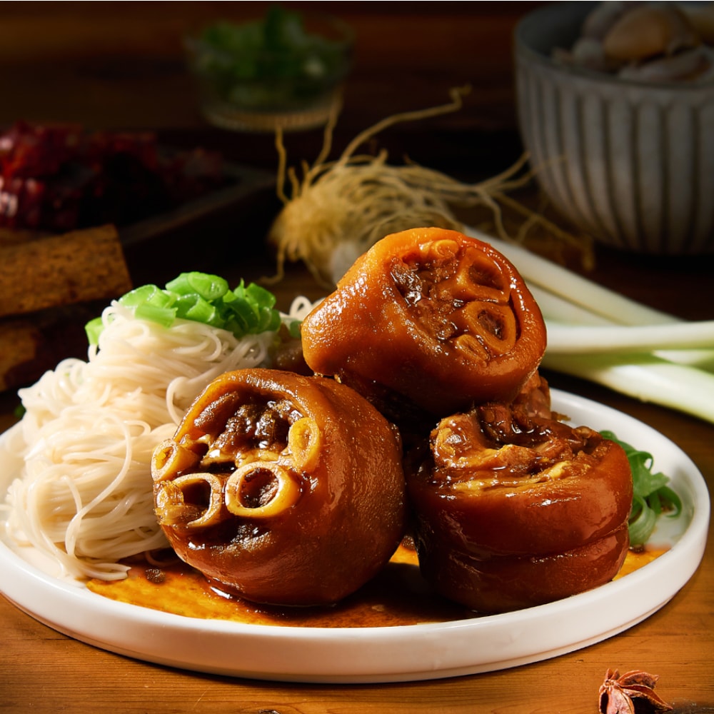 【紅豆食府】添褔豬腳麵線禮盒700g(滷豬腳500g+麵線200g)x2盒組(孝親必備)