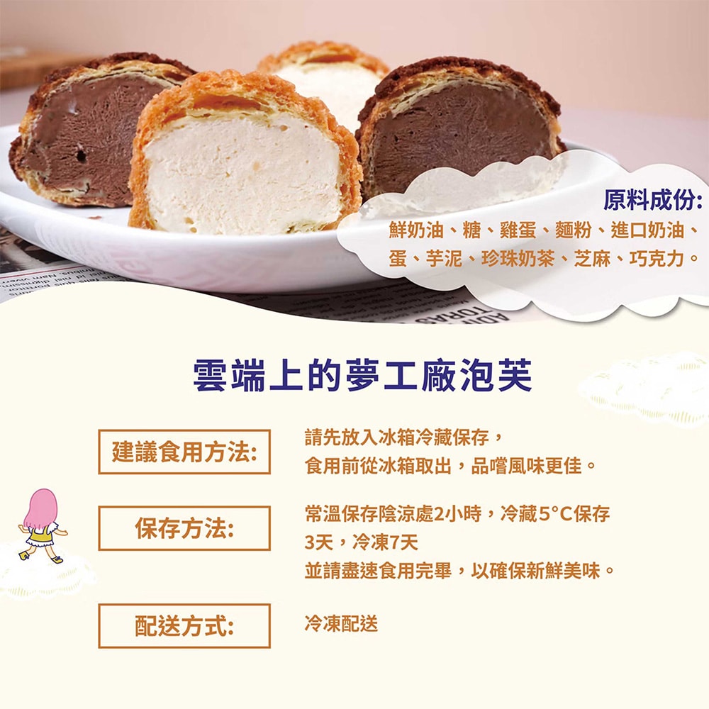 【烘焙雅集】暢銷人氣組(綜合靈魂乳酪6入禮盒+桃酥泡芙6入禮盒)-下單後5個工作天出貨