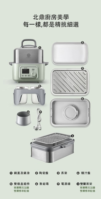 【BUYDEEM 北鼎】多功能雙層蒸燉鍋