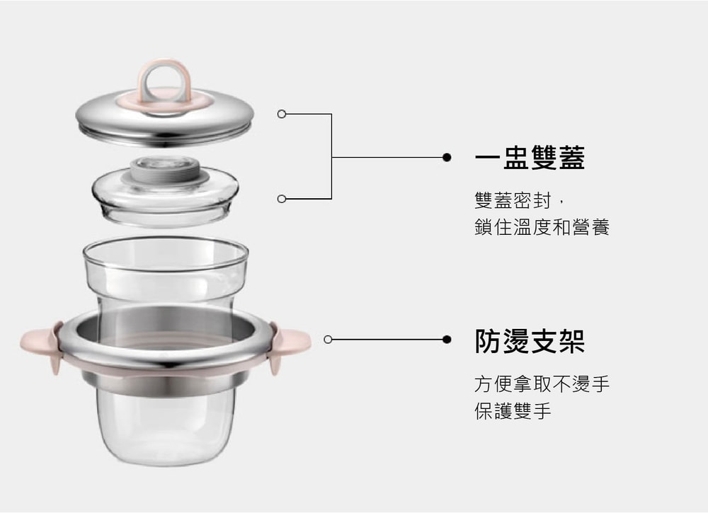 【BUYDEEM 北鼎】多功能烹煮壺1.5L- 粉漾美顏壺