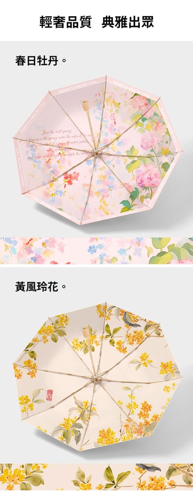 【Shabby Boy】玫瑰金8骨防風手動晴雨傘2入組