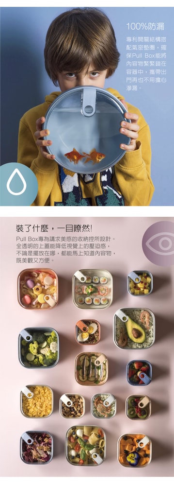 【OMADA】義大利 PULL BOX方型(扁)易拉保鮮盒