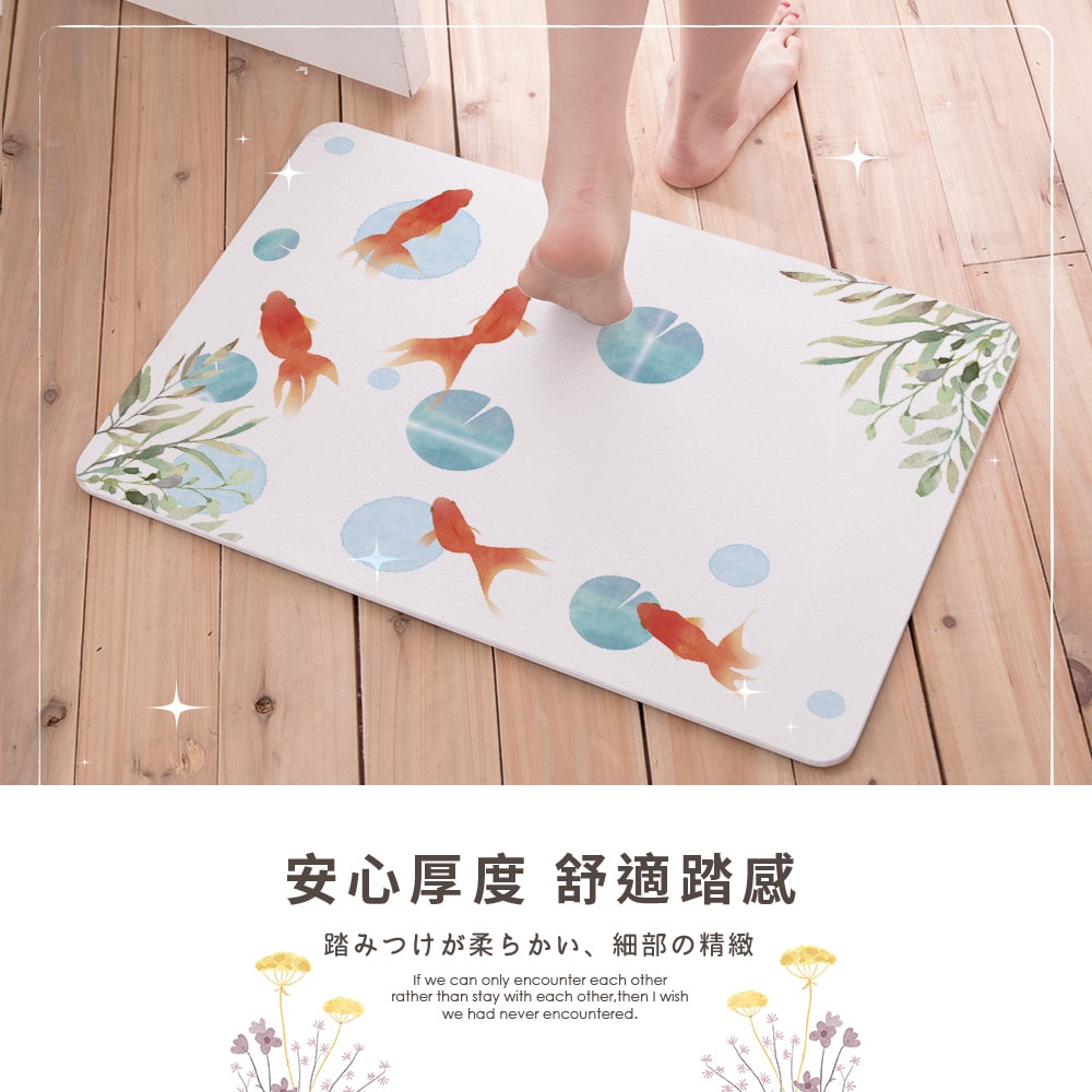 【收納王妃】原創彩繪系列 - 硬式珪藻土地墊(60*39*0.9cm) I MIT 台灣製 珪藻土 硅藻土 地墊 腳踏墊 SGS檢驗 不含石綿