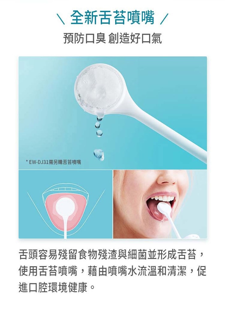 【Panasonic 國際牌】攜帶型充電式沖牙機EW-DJ31-W