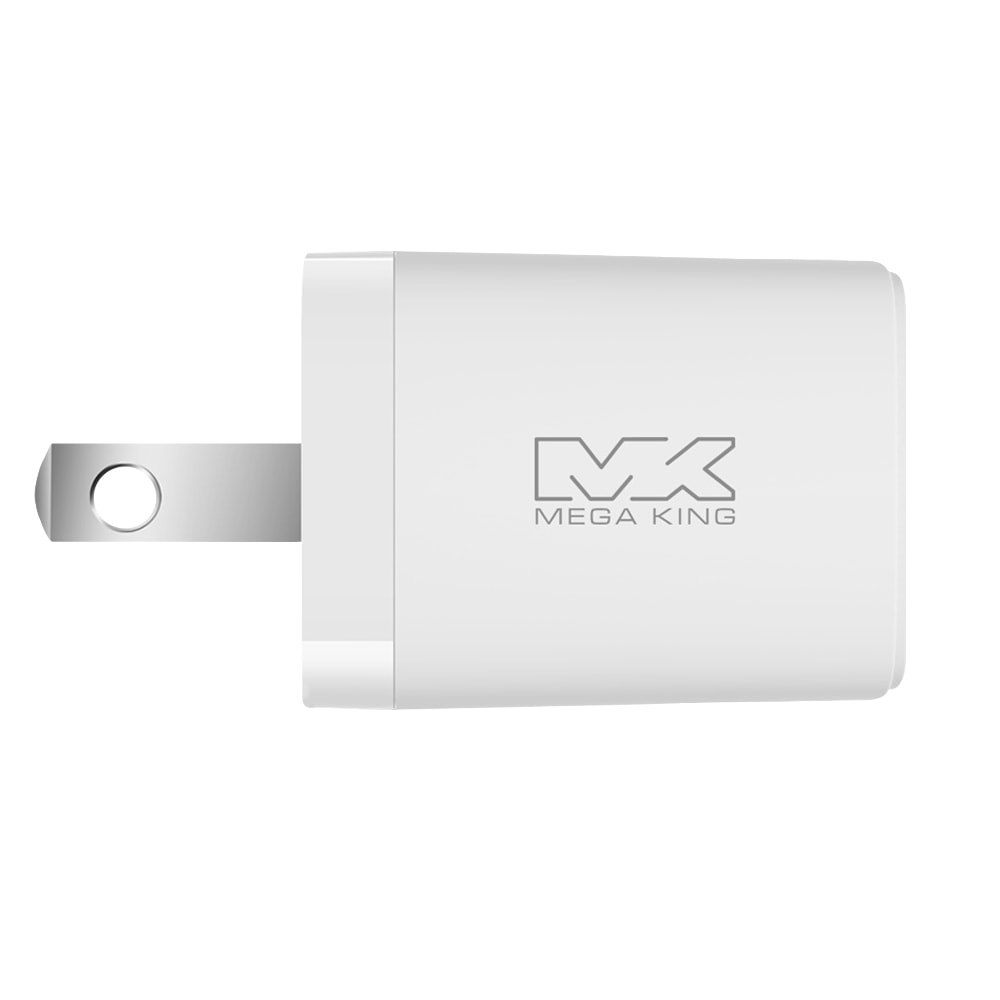 【MEGA KING】原廠 30W GaN氮化鎵PD雙孔旅充頭 USB-A & Type-C (盒裝)