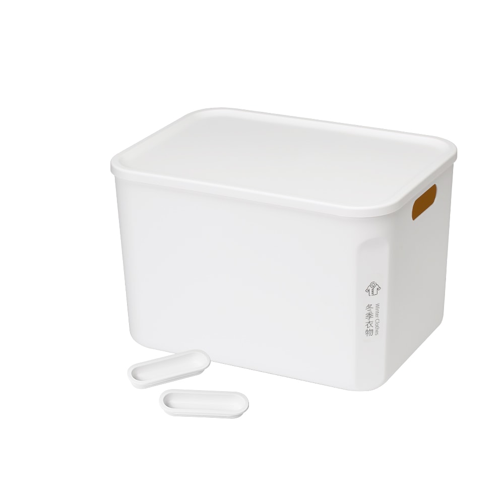 【ffcat】日系純白大號加高可堆疊附蓋收納盒 2入裝