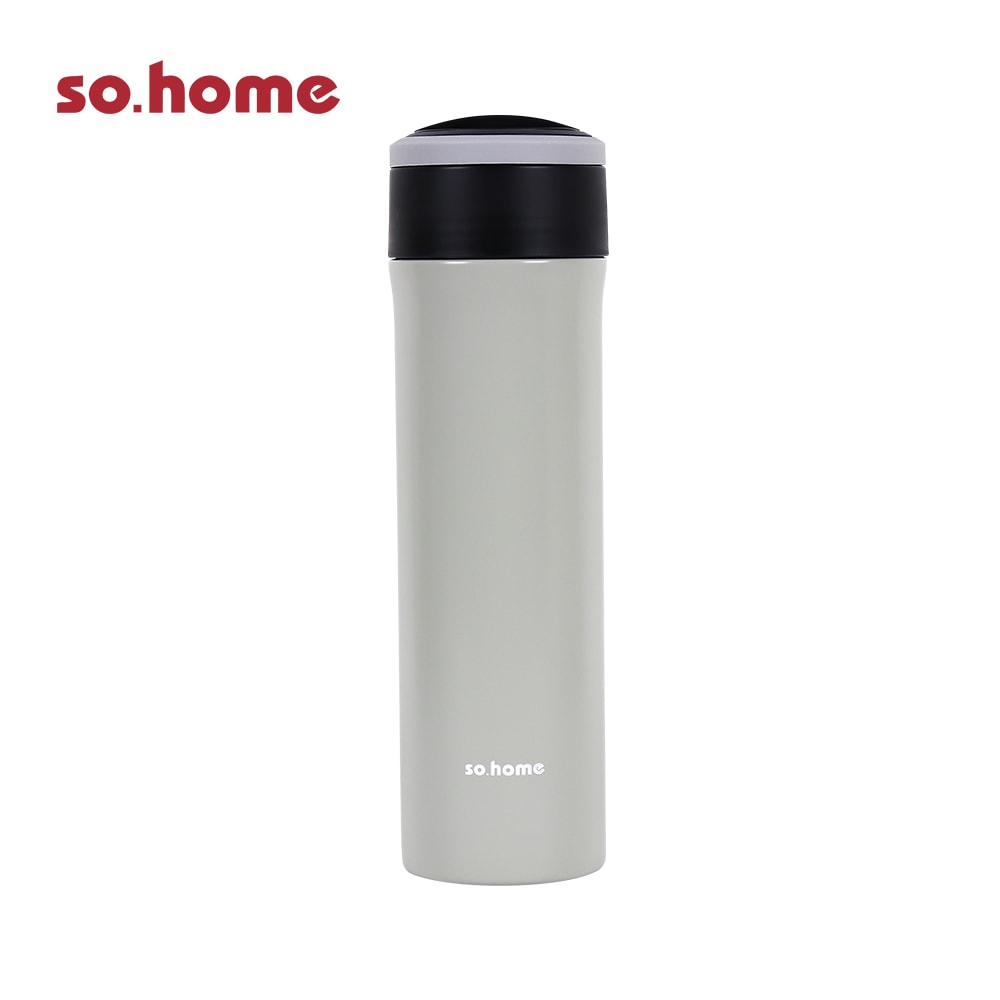 【so.home】雙層304不鏽鋼玻璃內膽保溫瓶-顏色可選(二入組)