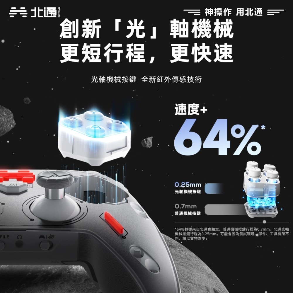 【BEITONG北通】宙斯2 光軸精英手把 先鋒版 台灣公司貨 PC/NS/安卓/iOS 手把 控制器