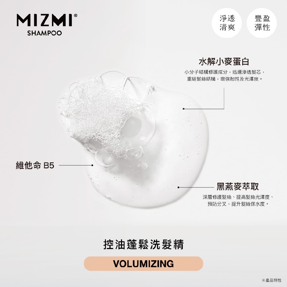 【MIZMI】洗髮精(控油蓬鬆/水光亮澤/頭皮調理)480ml*4入