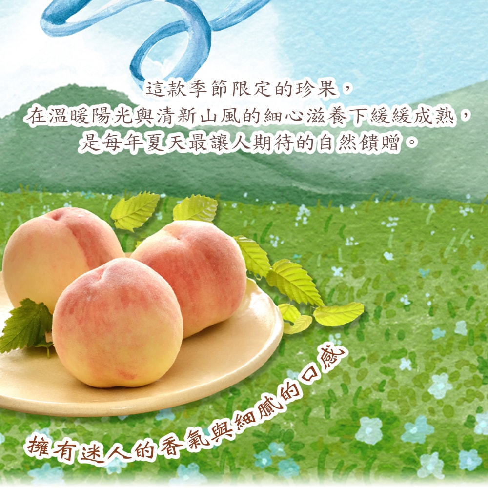 【禾鴻】台中新社夏蜜水蜜桃禮盒8顆x1盒(3斤/盒_含盒重)