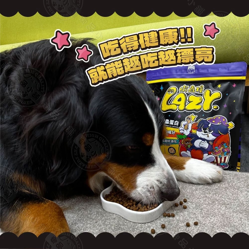 【NU4PET 陪心寵糧】Lazy懶蟲無穀乾糧 6KG 純黑水虻 新型態蟲蛋白 低過敏 全齡犬