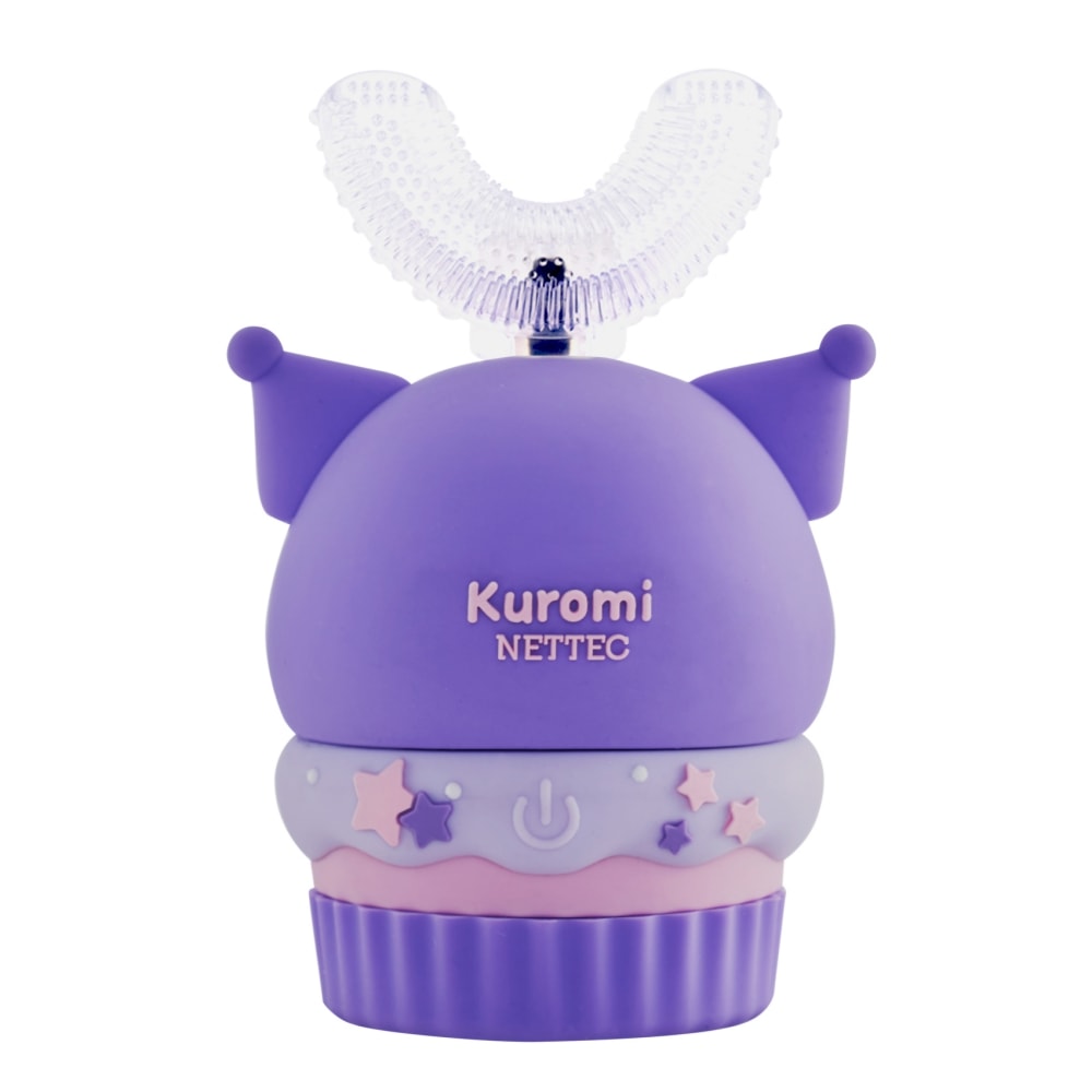 【優樂】三麗鷗 兒童U型電動牙刷 Kuromi 酷洛米 (附超細軟萬毛刷頭+U型刷頭)