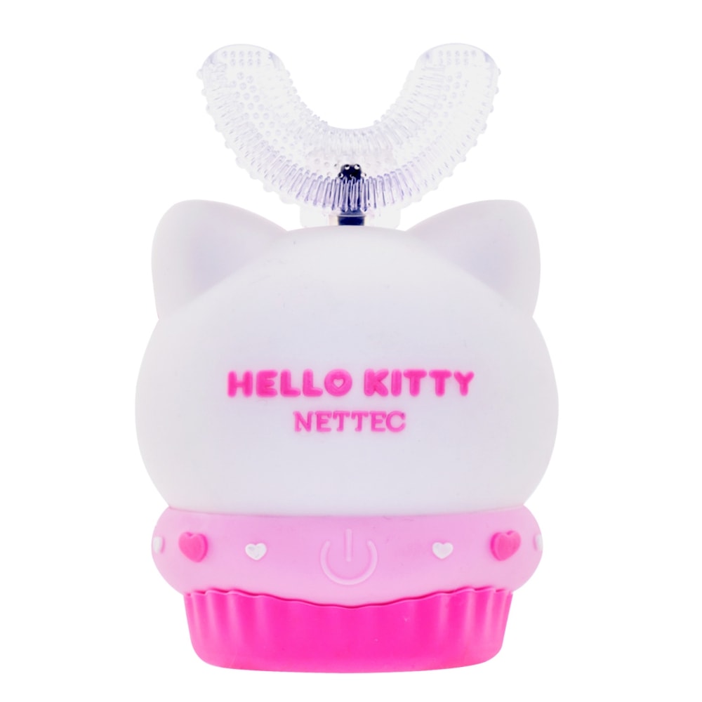 【優樂】三麗鷗 兒童U型電動牙刷 Hello Kitty 凱蒂 (附超細軟萬毛刷頭+U型刷頭)