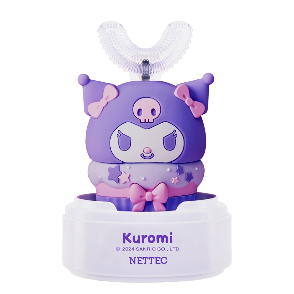 【優樂】三麗鷗 兒童U型電動牙刷 Kuromi 酷洛米 (附超細軟萬毛刷頭+U型刷頭)