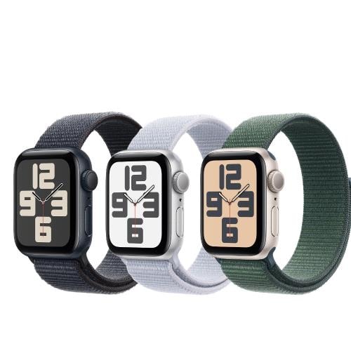 【Apple】Watch SE 2024 GPS 40mm 鋁金屬錶殼運動錶環 (MXEA3TA/A)