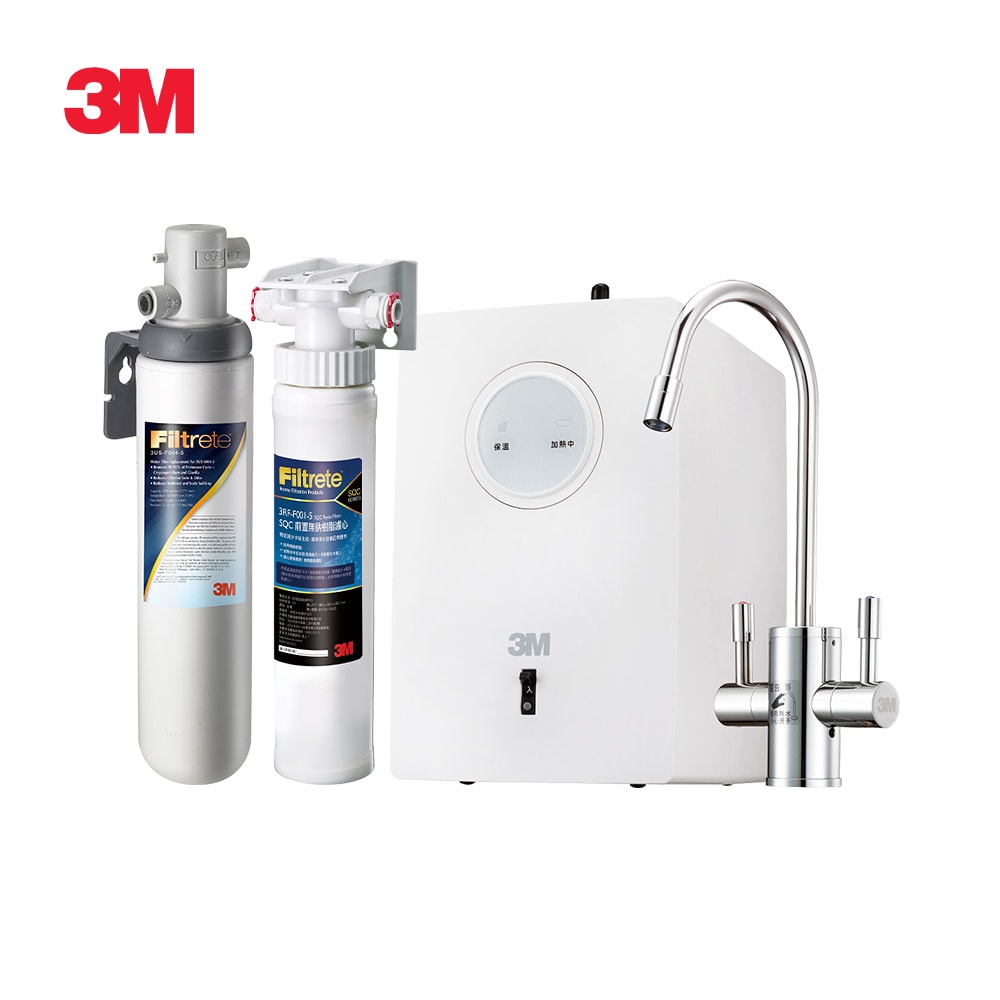 【3M】HEAT1000加熱器雙溫淨水組(附S004淨水器+到府安裝)-加贈樹脂軟水系統