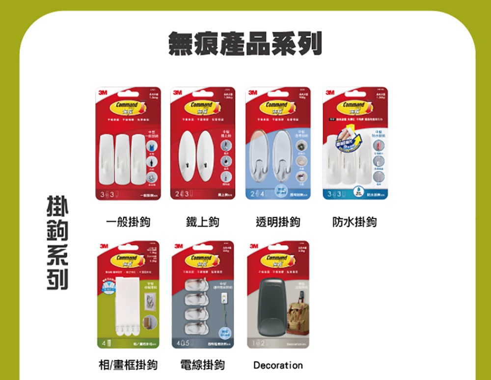 【3M】無痕 相/畫框掛扣-38片超值組