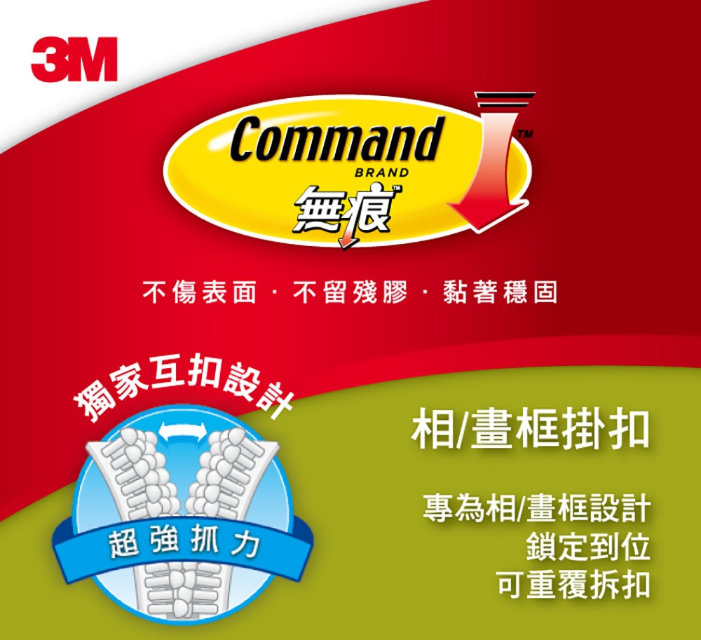 【3M】無痕 相/畫框掛扣-38片超值組