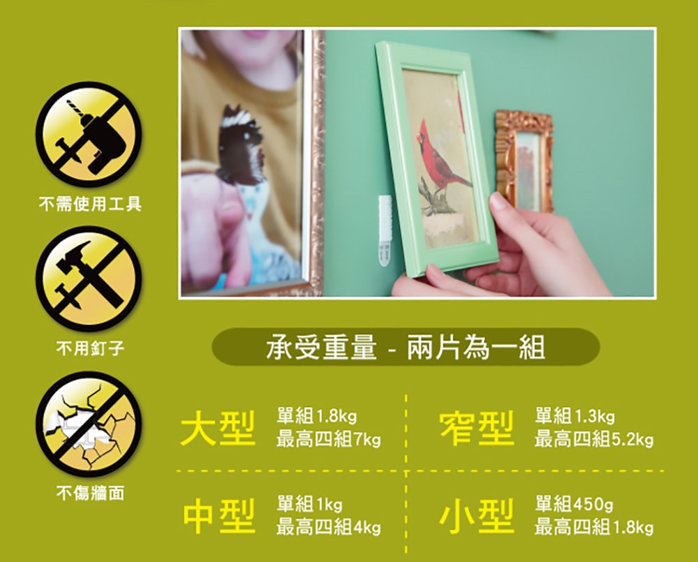 【3M】無痕 相/畫框掛扣-38片超值組