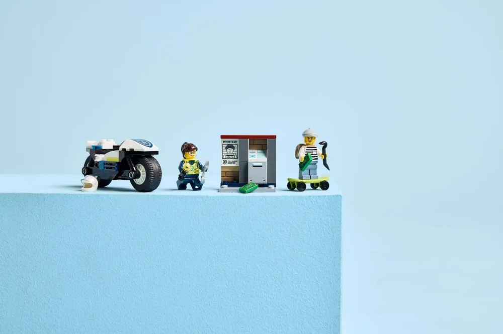 【LEGO 樂高】磚星球〡 60455 城市系列 警用摩托車追逐戰 Police Motorcycle Chase