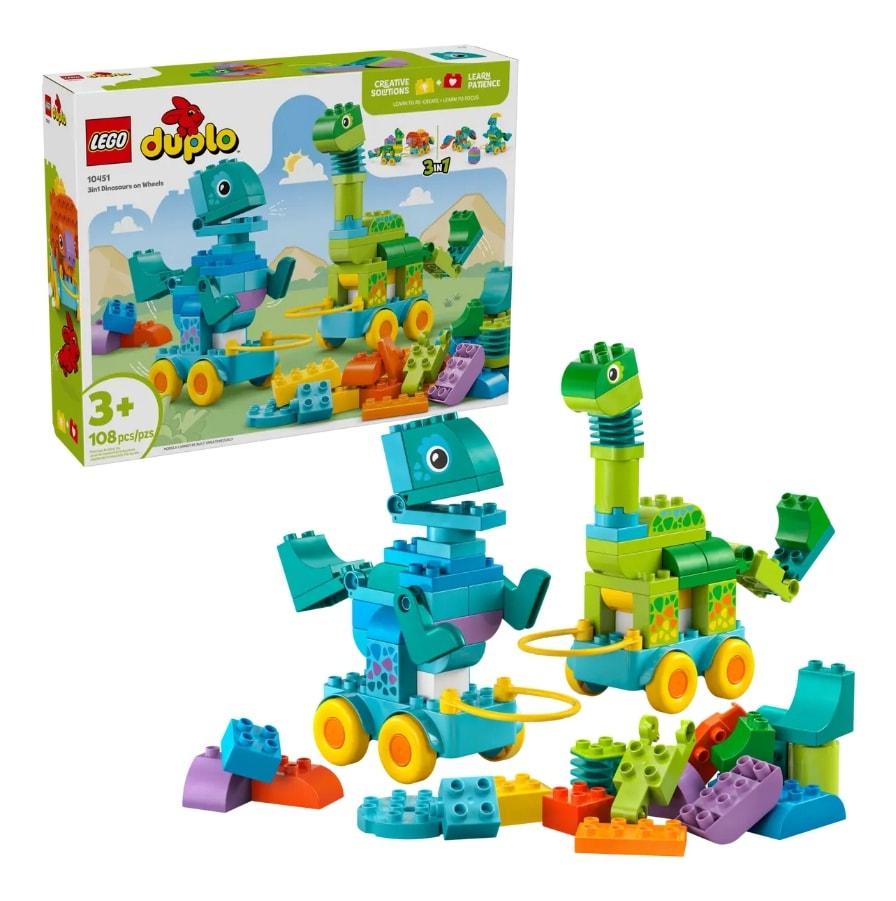 【LEGO 樂高】磚星球〡 10451 得寶系列 3 合 1 有輪恐龍 3in1 Dinosaurs on Wheels