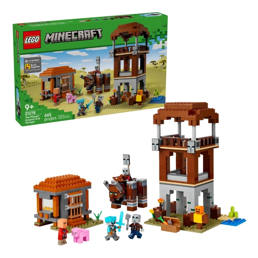 【LEGO 樂高】磚星球〡 21278 當個創世神 劫掠者前哨和劫毀獸 The Pillager Outpost and Ravager