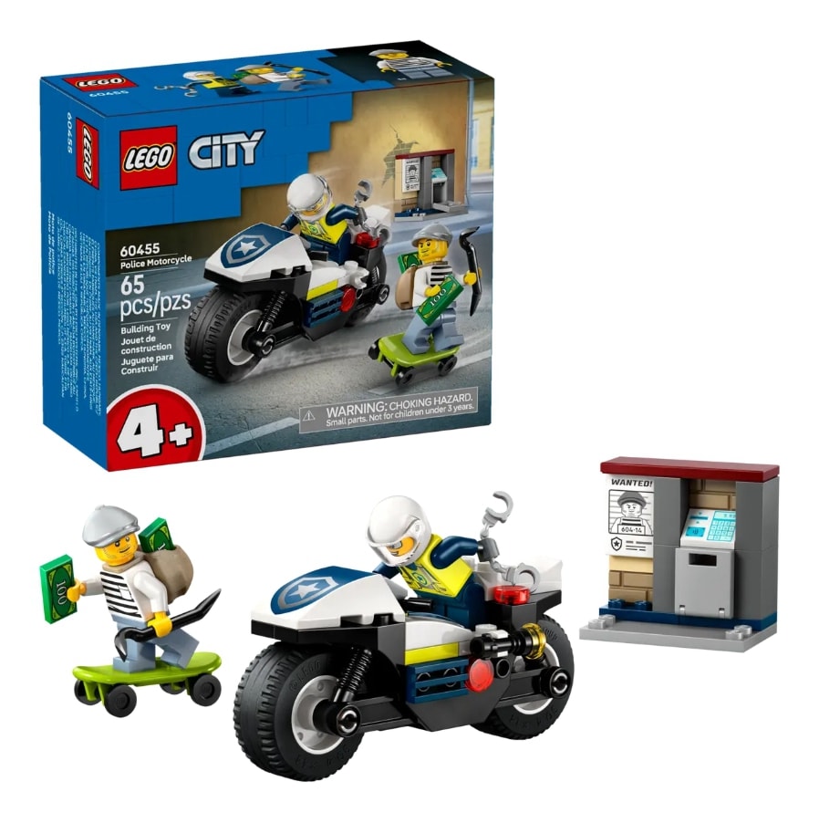 【LEGO 樂高】磚星球〡 60455 城市系列 警用摩托車追逐戰 Police Motorcycle Chase