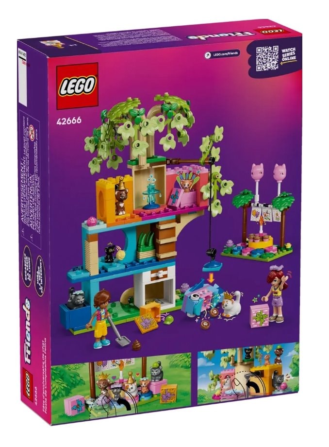 【LEGO 樂高】磚星球〡 42666 好朋友系列 貓咪生日派對和樹屋 Cat Birthday Party & Tree House