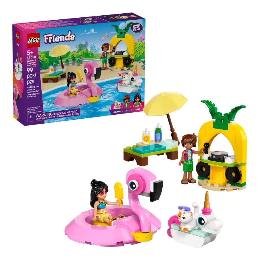 【LEGO 樂高】磚星球〡 42658 好朋友系列 獨角獸和紅鶴泳池派對 Unicorn & Flamingo Pool Party