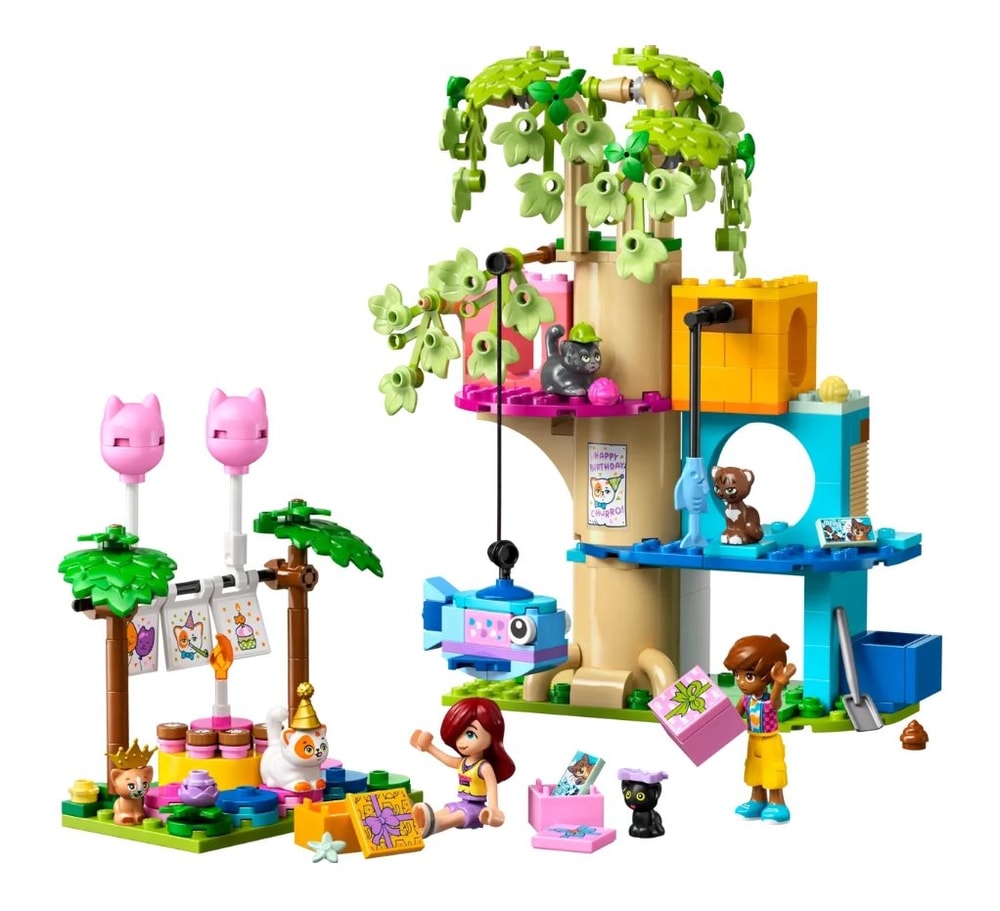 【LEGO 樂高】磚星球〡 42666 好朋友系列 貓咪生日派對和樹屋 Cat Birthday Party & Tree House