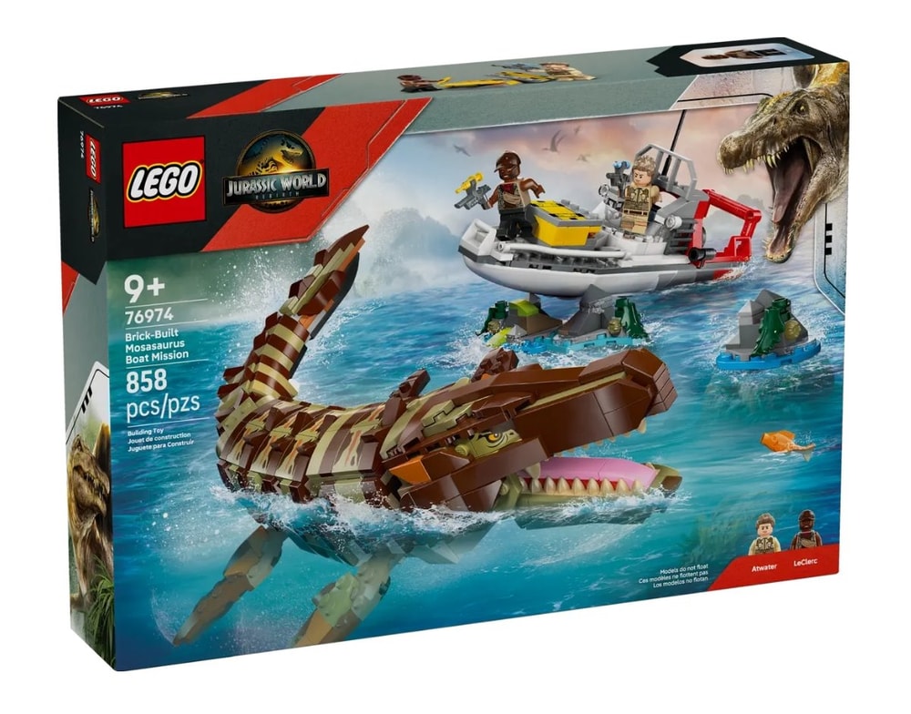 【LEGO 樂高】磚星球〡 76974 侏儸紀世界 積木滄龍船隻任務 Brick-Built Mosasaurus Boat Mission