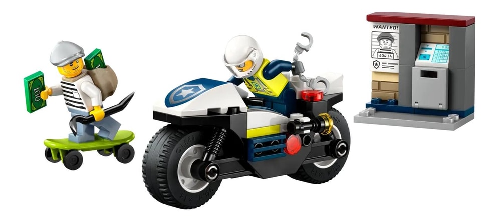 【LEGO 樂高】磚星球〡 60455 城市系列 警用摩托車追逐戰 Police Motorcycle Chase