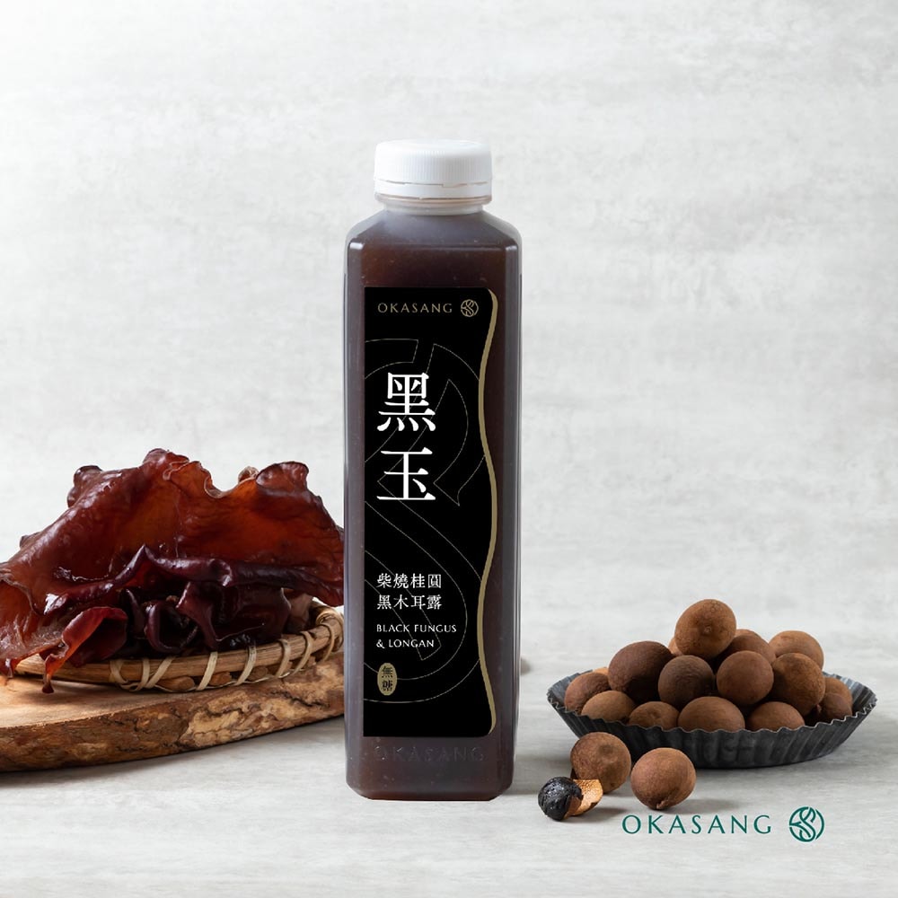 【O卡桑】黑木耳露熱銷組｜1000ml*4(柴燒桂圓黑木耳露(無加糖)*2、經典黑糖黑木耳露*1、紅棗黑木耳露(有糖)*1)