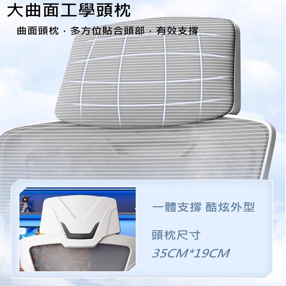 【HTGC】人體工學辦公椅(多向腰托 多層坐墊 科技網布 靜音五爪)電腦椅 辦公椅 會議椅 工作椅 人體工學椅