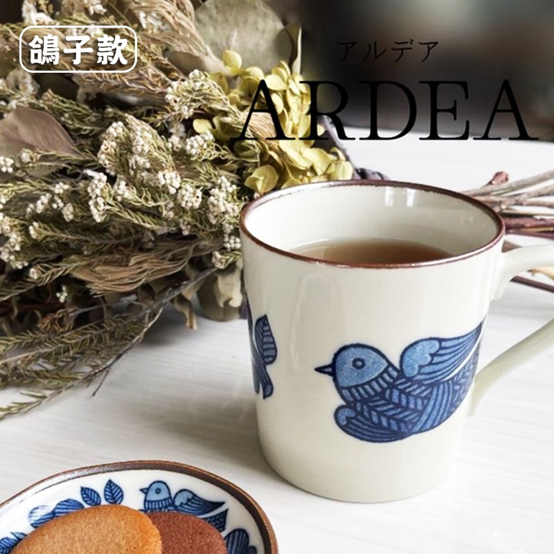 【Kukka Lokki】日本 美濃燒 北歐風花草圖騰手作輕量馬克杯(5款可選) 奶茶杯 咖啡杯 水杯