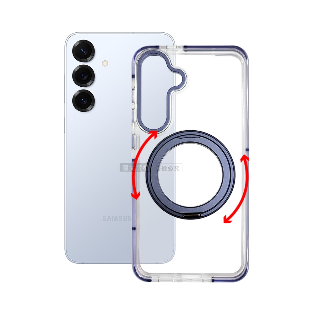 【VOORCA】非凡360系列 三星 Galaxy S25+/S24+ 共用 旋轉磁吸立架 軍規防摔保護殼