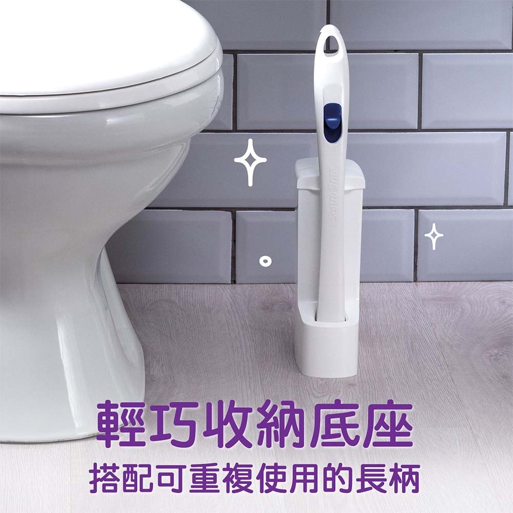 【3M】百利超淨替換式馬桶刷-小蘇打清潔配方(1柄+5刷頭+1底座)