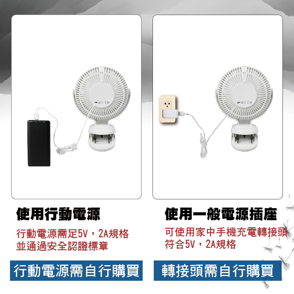 【SUPA FINE 勳風】USB行動DC風扇/電風扇/夾扇/壁掛扇(HFB-S0007)360度轉頭/Type-C