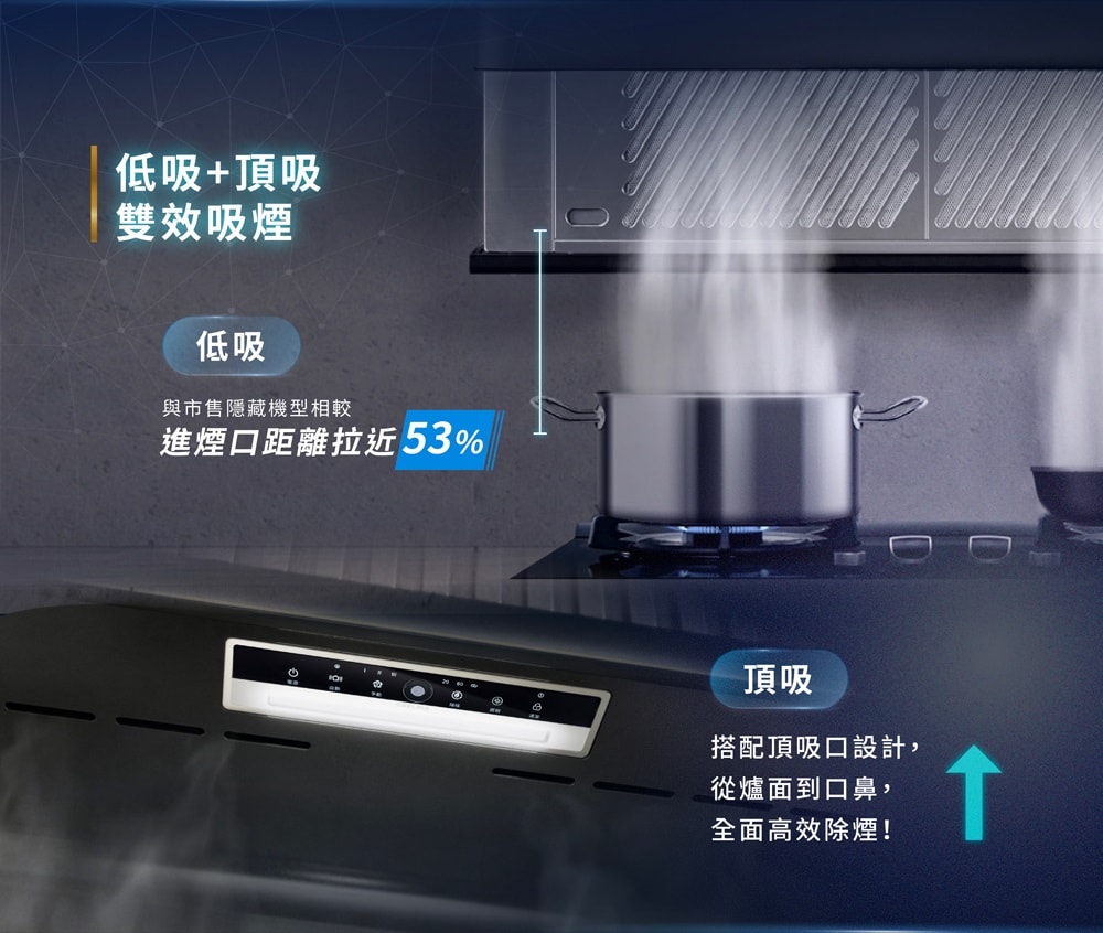 【SAKURA 櫻花】80公分AI風控近吸升降款半隱藏式除油煙機 DR7396L北北基以外縣市另外付安裝費