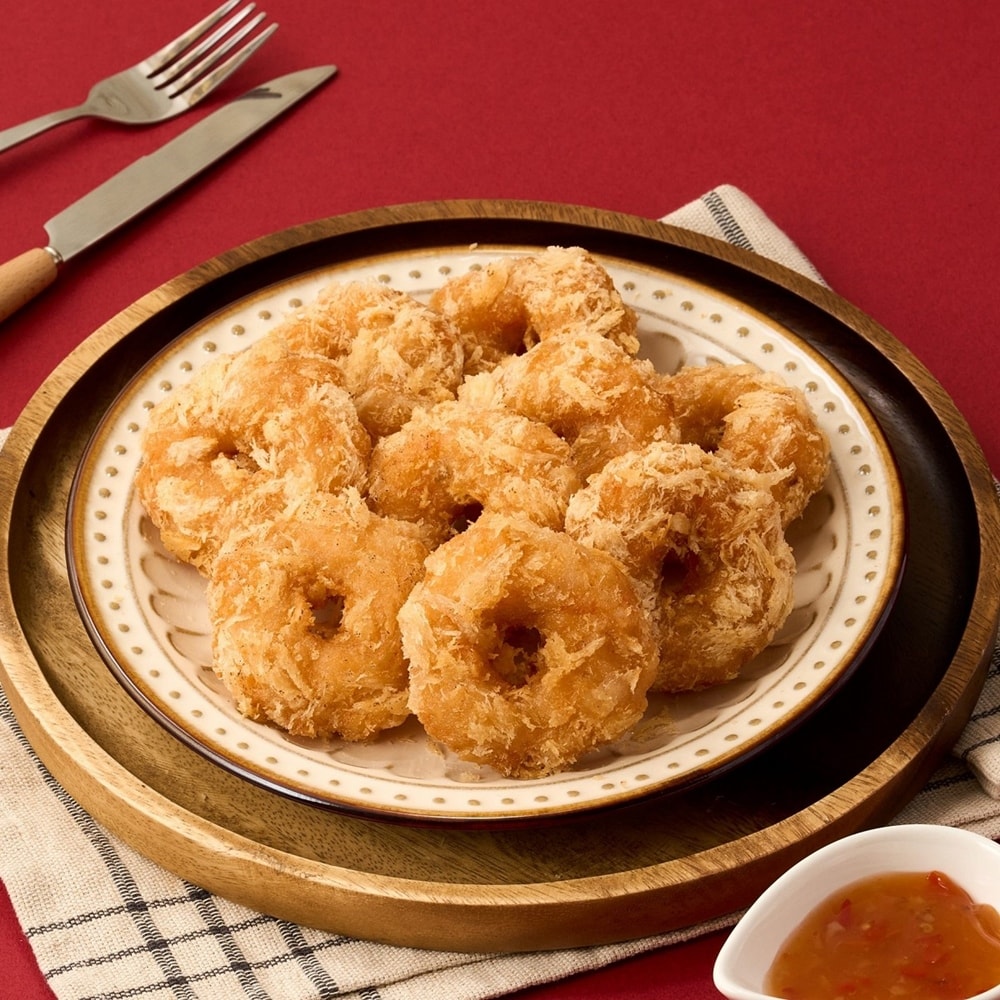 【興達港歐董魚丸】蝦滋圈x2盒組(氣炸鍋料理必備)