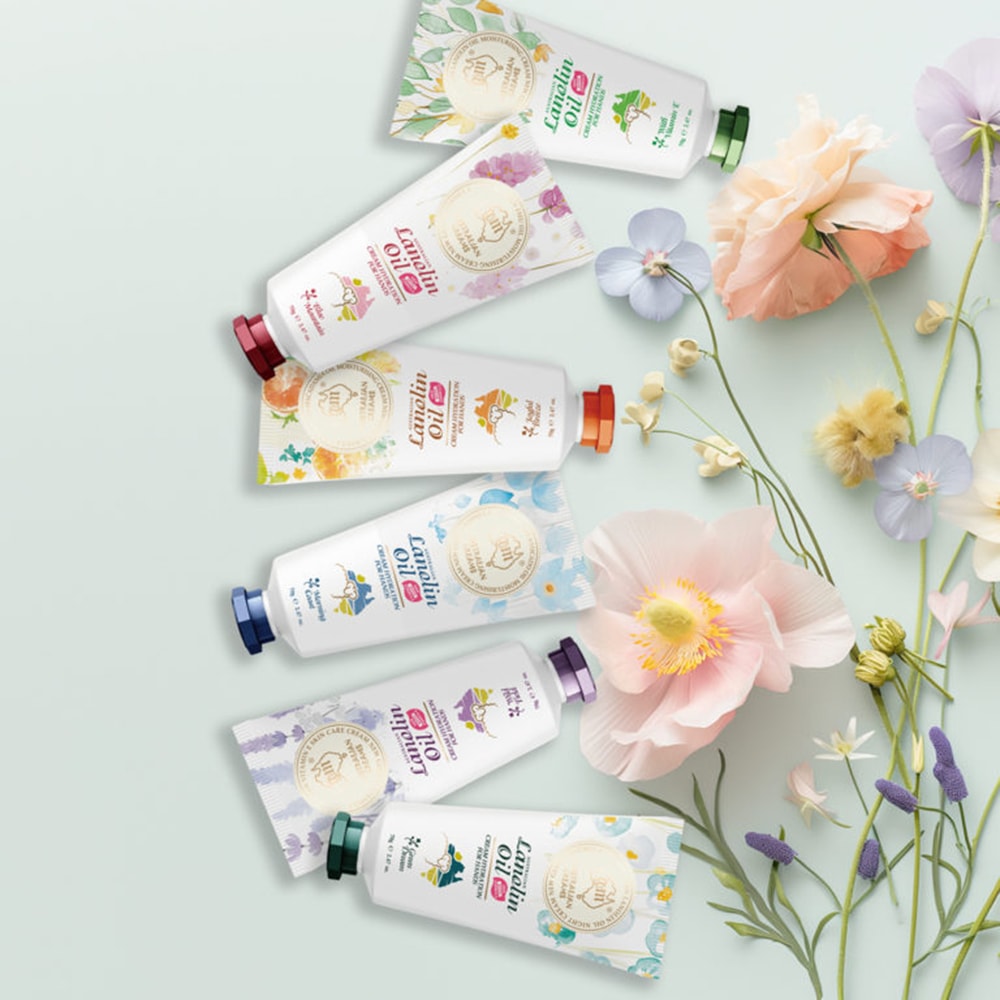 【澳洲 G&M】花漾水潤綿羊油護手霜含維他命E(70g/支 4入組)