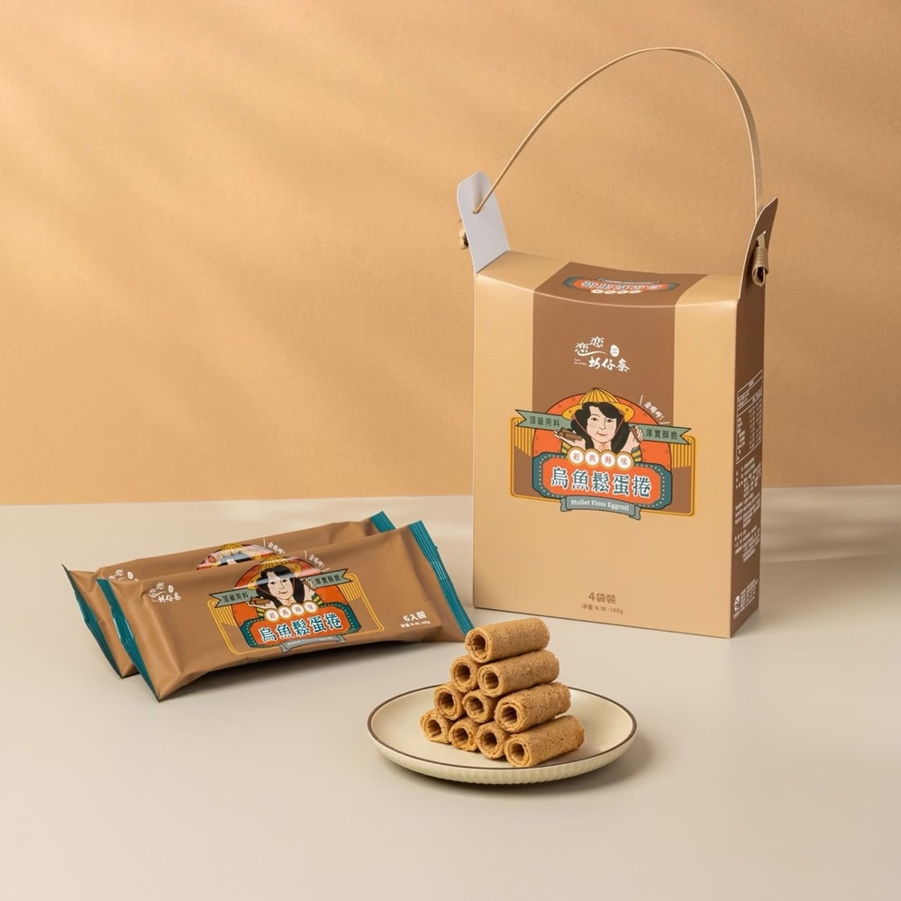 【梓官區漁會】頂級烏魚鬆蛋捲禮盒160g/盒(4袋裝)