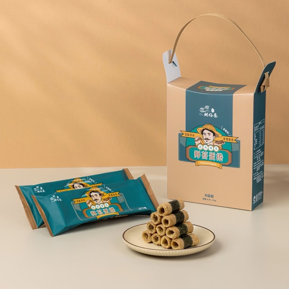 【梓官區漁會】經典海苔蛋捲禮盒144g/盒(4袋裝)